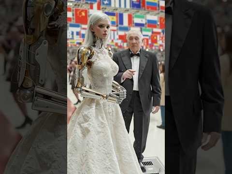 A Man Marries a Stunning AI Humanoid Robot Bride #HumanoidRobot #FutureOfLove