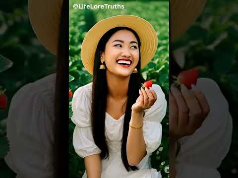 AI Girl plucking Strawberry at Thoubal Manipur #thoubal #imphal #manipu #strawberry #aigirl #girl