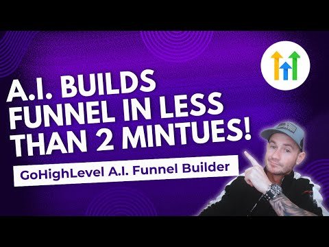 GoHighLevel A.I Funnel Builder Tutorial ➡️How To Build a Funnel Using A.I.