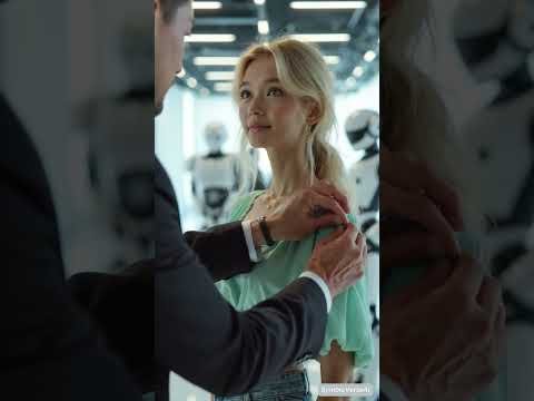 Humanoid Robot Thanks a Gentleman for His Kind Eye #humanoidrobot #aiart