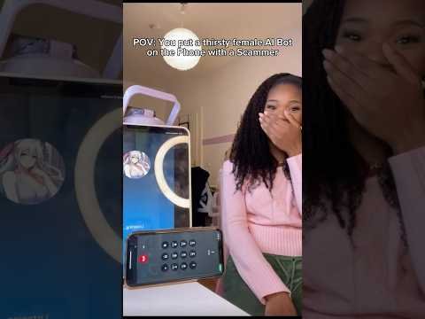 I put a thirsty female AI Bot on the Phone with a Scammer #characterai #ai #prank #prankcall