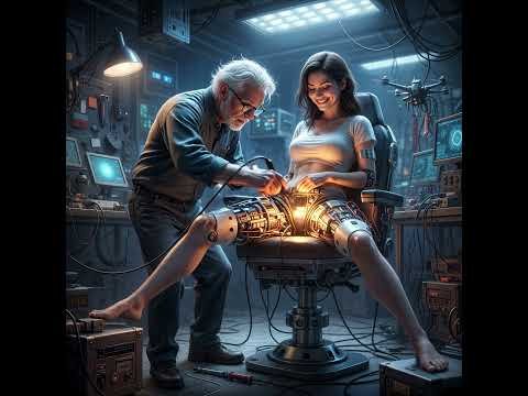 Mechanic Repairs Humanoid Girl 🤖💋 #AIgirls #Humanoid