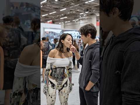 Guy Tries Out the Newest Girlfriend Robot at the Expo