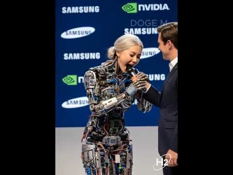 Funny Robot Girl Prank Stuns the MC Live! #ai #robot #humanoidrobot #technology #shorts