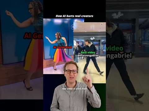 How AI steals from creators #dance #moonwalk #news #viral #ai
